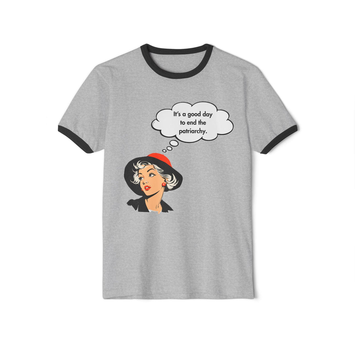 Unisex "It's a good day to end the patriarchy" Cotton Ringer T-Shirt