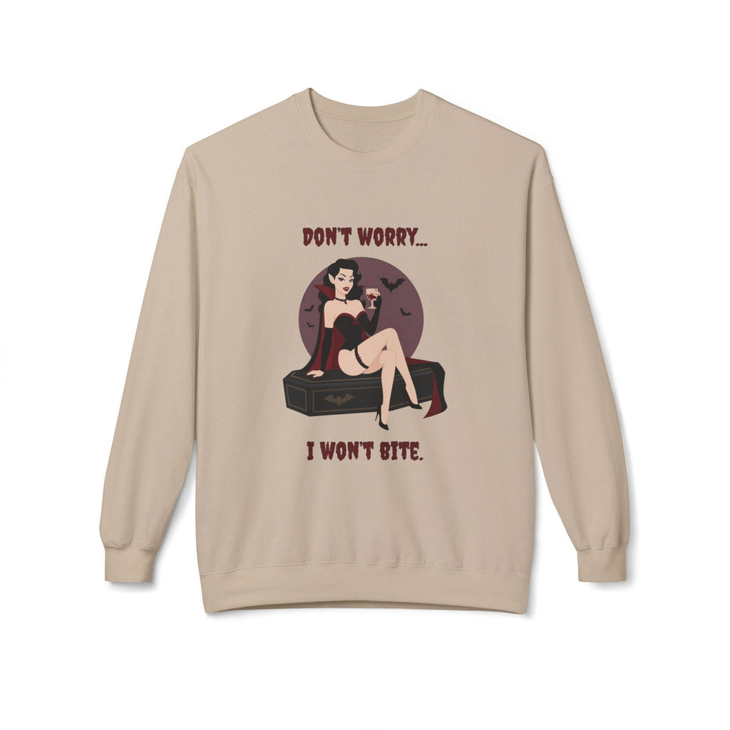 Vampire Pinup Girl Sweatshirt | Gothic Vampire Coffin Illustration