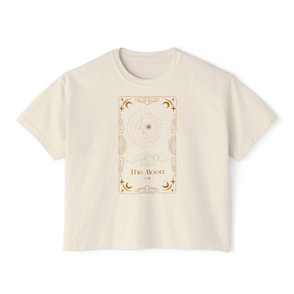 The Moon Tarot Card Illustration Tee | Boxy T-Shirt