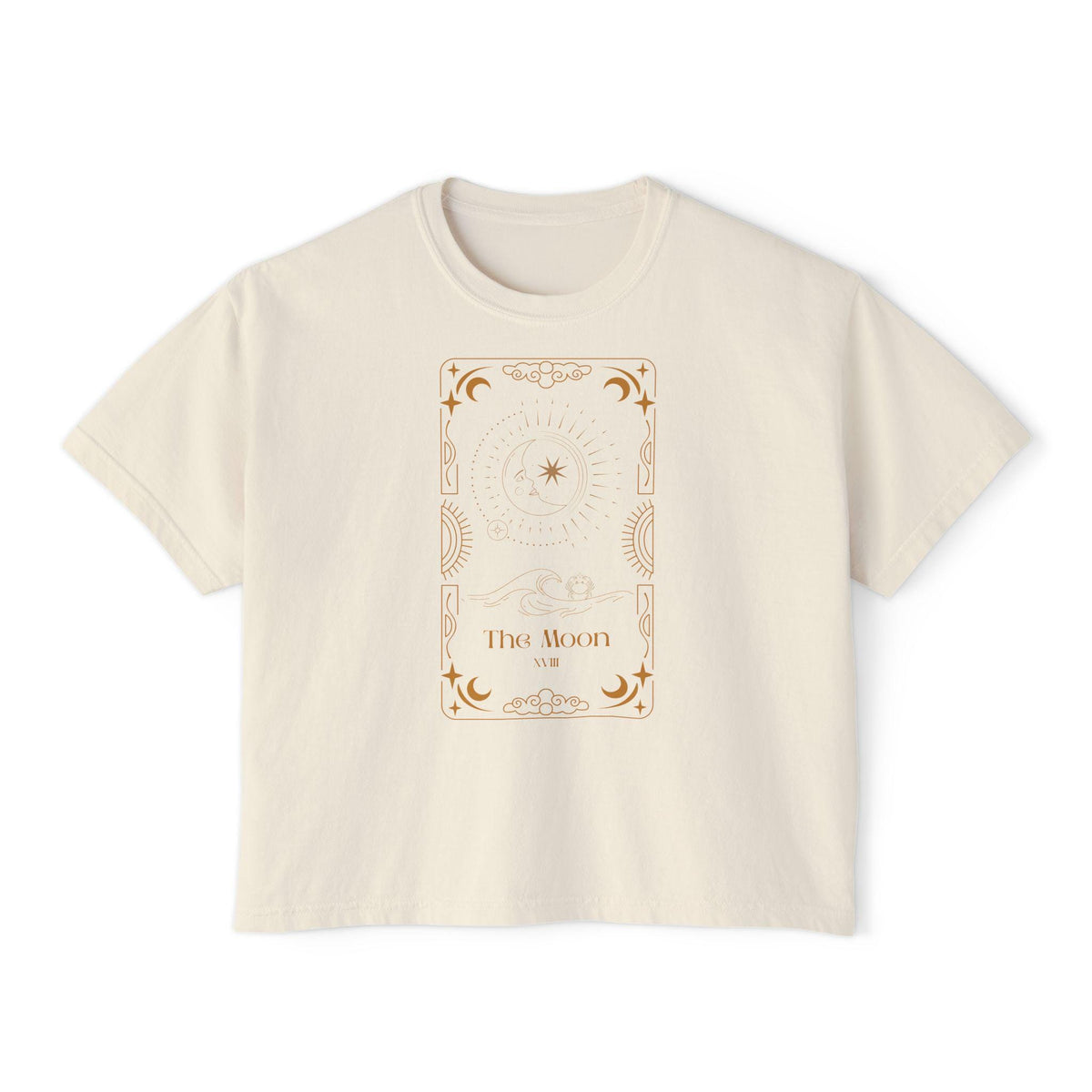 The Moon Tarot Card Illustration Tee | Boxy T-Shirt