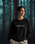 Hoa Hoa Hoa Embroidered Crewneck Sweatshirt – Cozy Bookworm Apparel