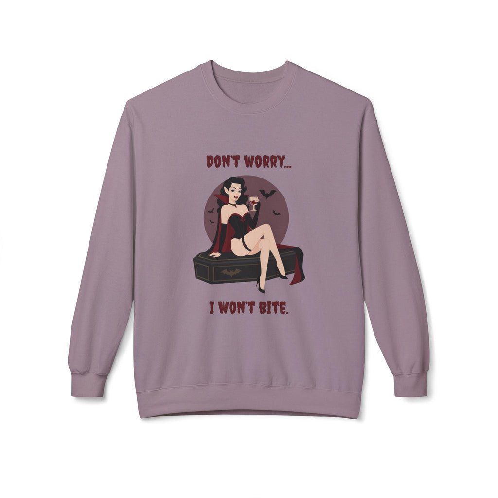 Vampire Pinup Girl Sweatshirt | Gothic Vampire Coffin Illustration
