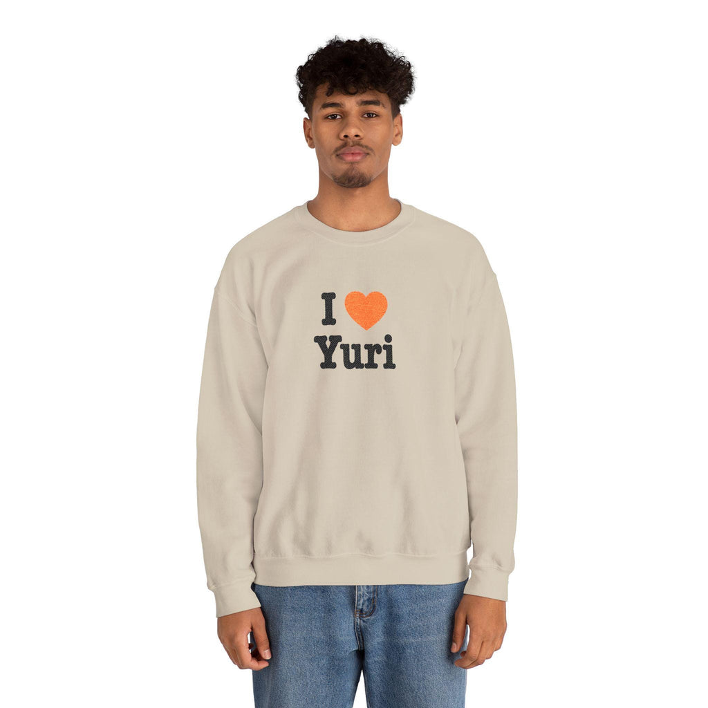 I Heart Yuri Embroidered Sweatshirt | Anime Manga Romance Heart