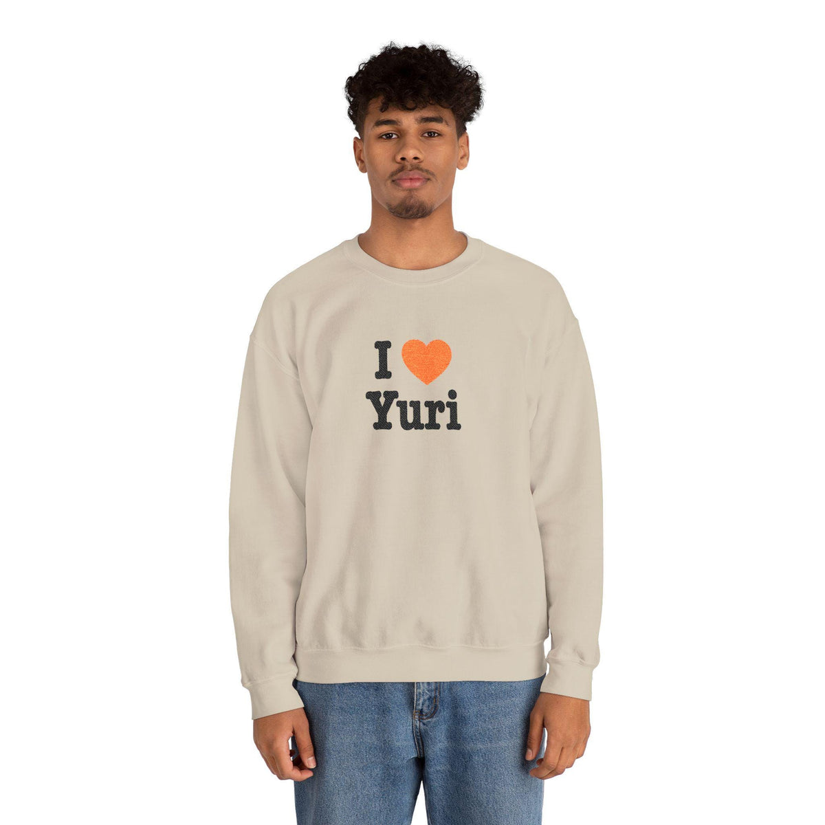 I Heart Yuri Embroidered Sweatshirt | Anime Manga Romance Heart