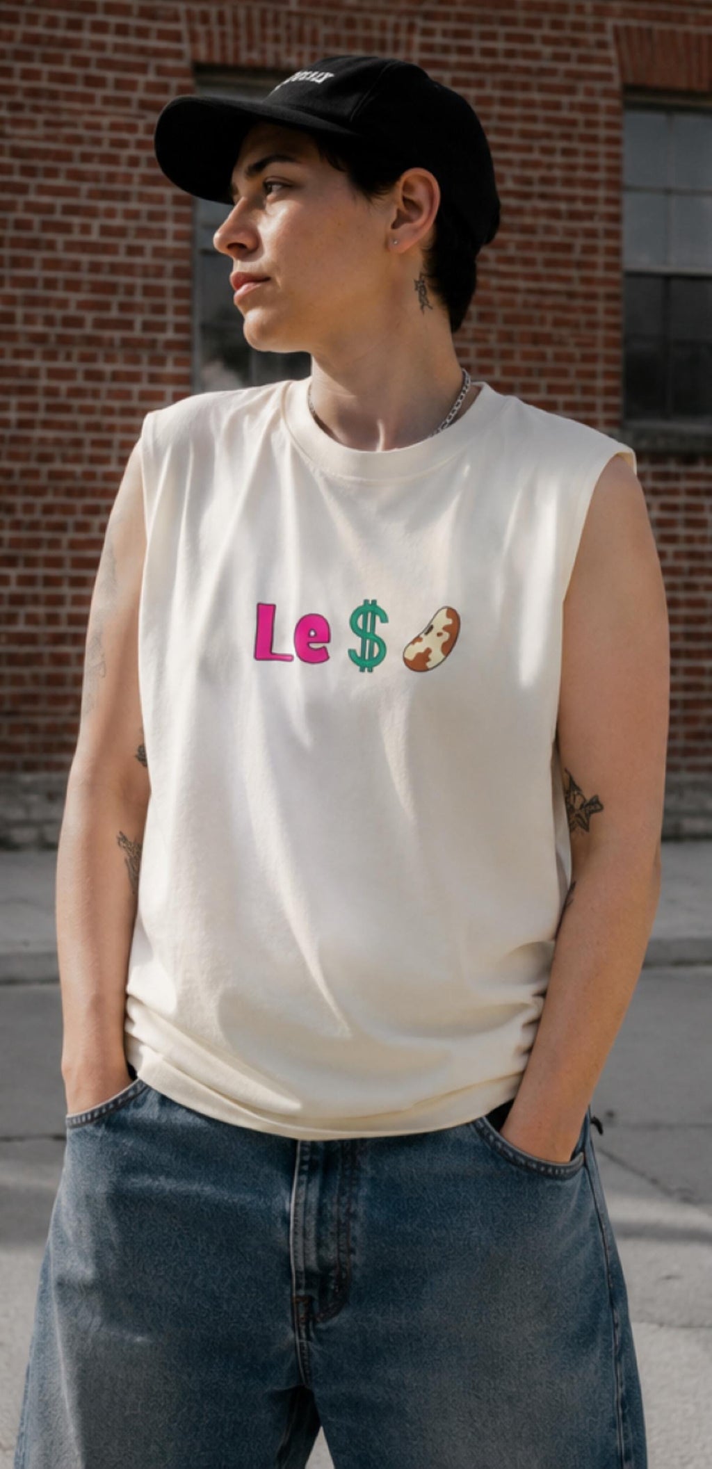 Unisex "Le Dollar Bean" Jersey Muscle Tank