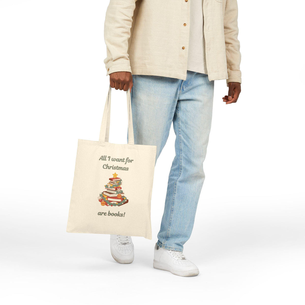All I Want for Christmas Are Books Tote Bag