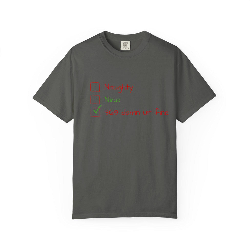 Naughty Nice 369 Damn Ur Fine Checklist T-Shirt
