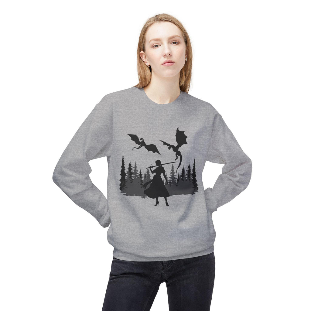 Unisex "Dragon Princess" Midweight Softstyle Fleece Crewneck Sweatshirt