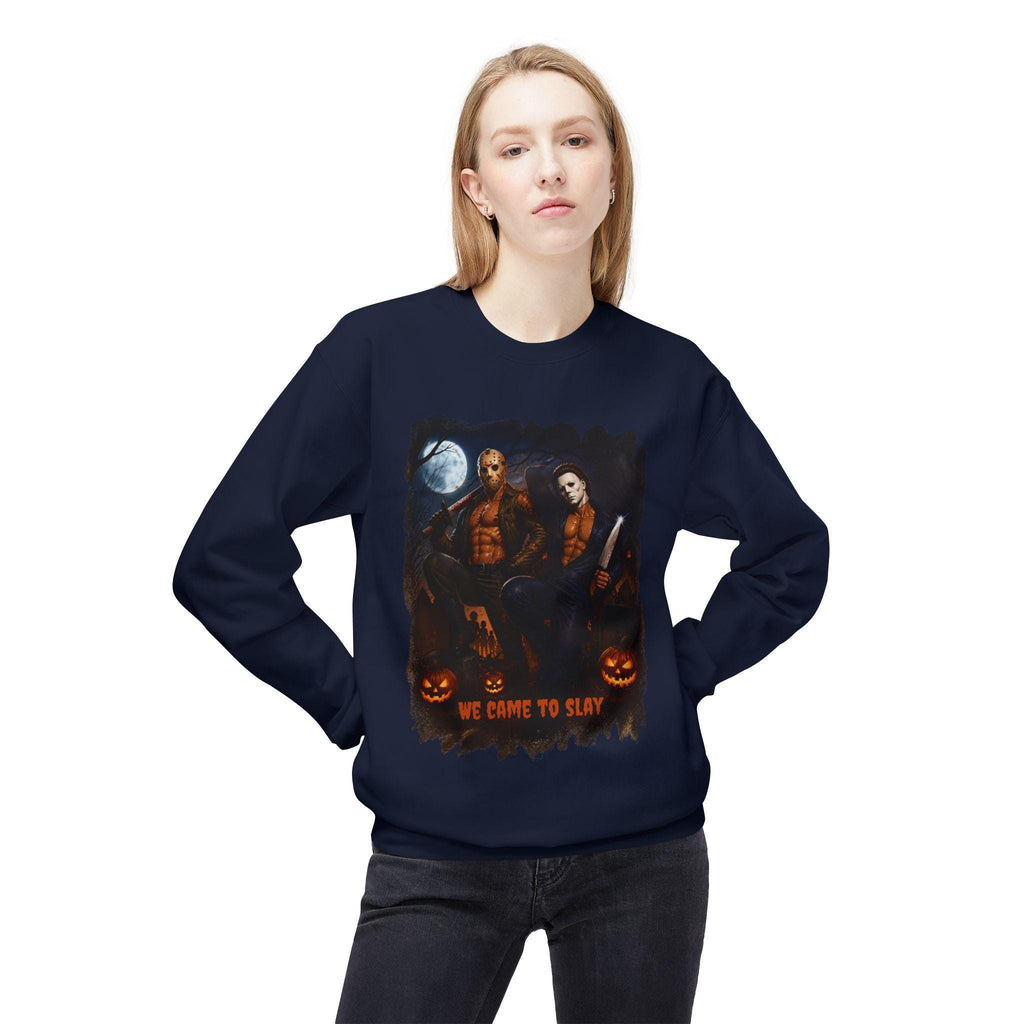 We Came to Slay Horror Icons Crewneck Sweatshirt | Halloween Pumpkin Night