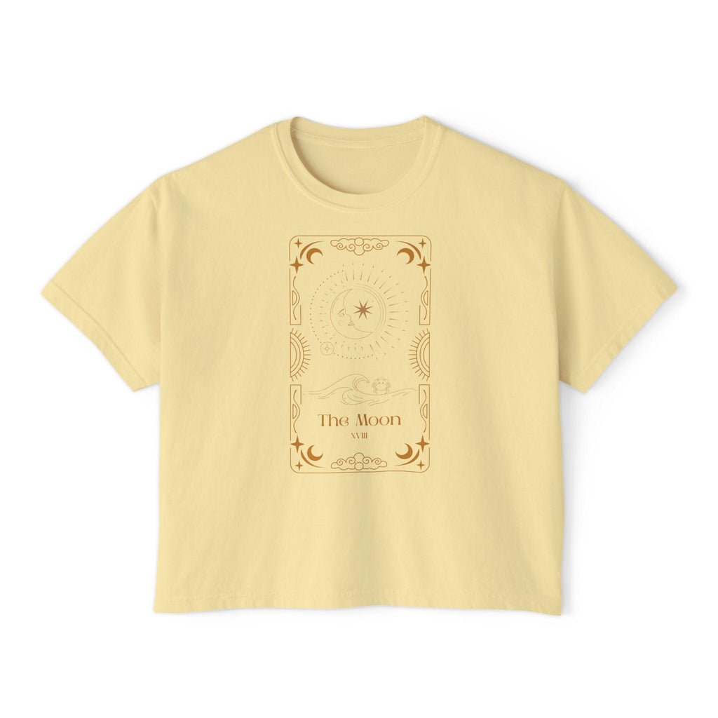 The Moon Tarot Card Illustration Tee | Boxy T-Shirt