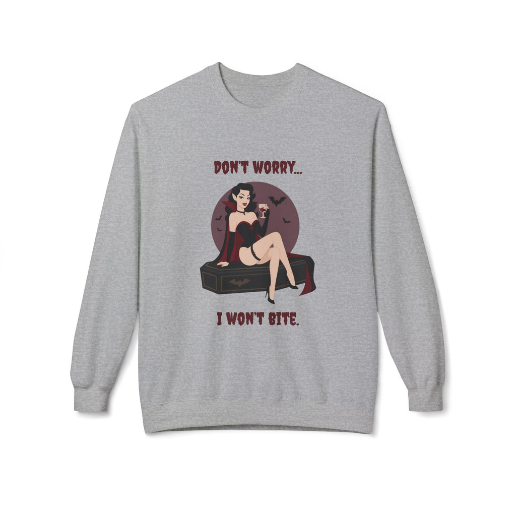 Vampire Pinup Girl Sweatshirt | Gothic Vampire Coffin Illustration