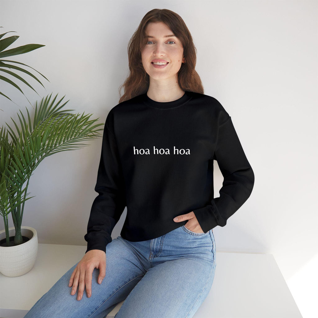 Hoa Hoa Hoa Embroidered Crewneck Sweatshirt – Cozy Bookworm Apparel