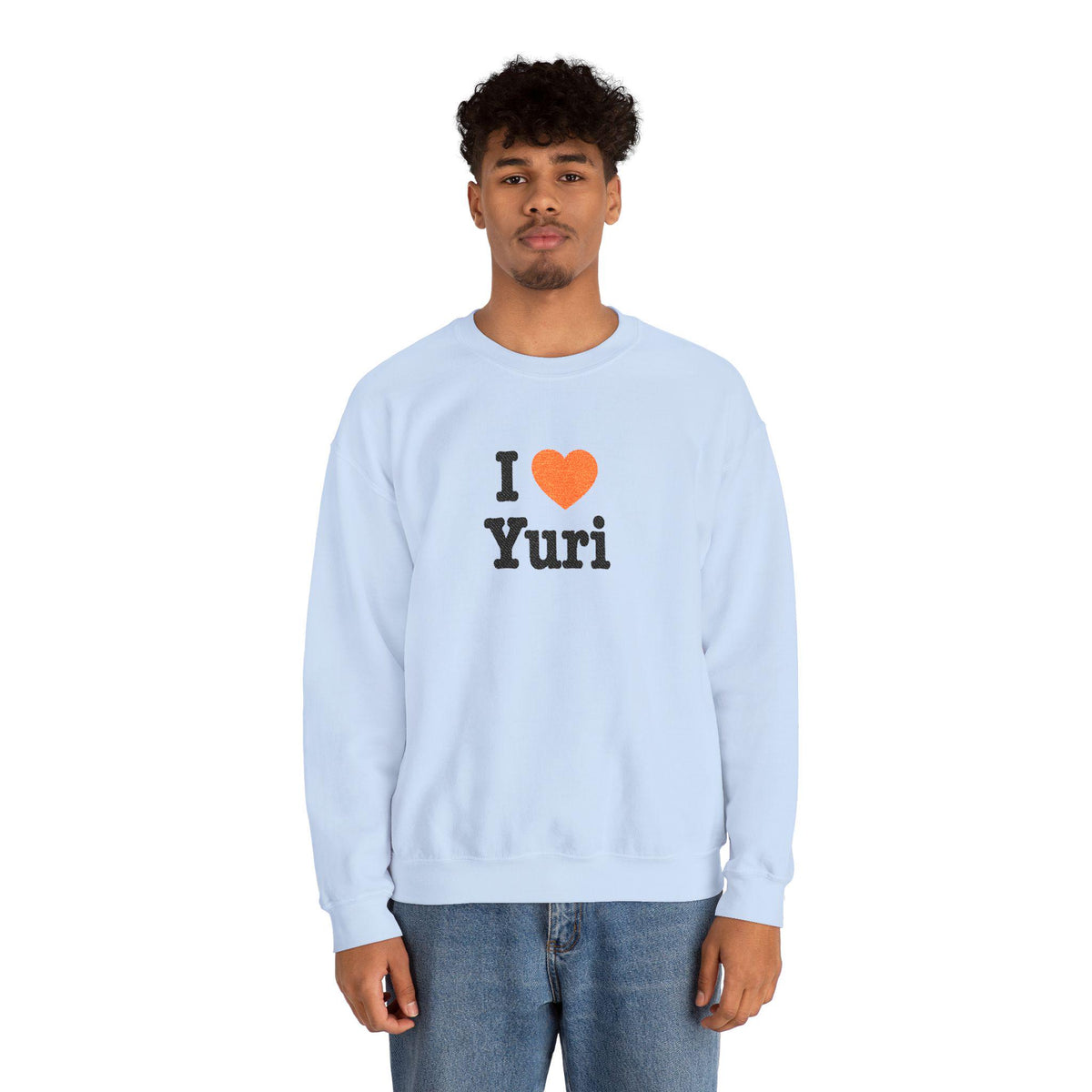 I Heart Yuri Embroidered Sweatshirt | Anime Manga Romance Heart