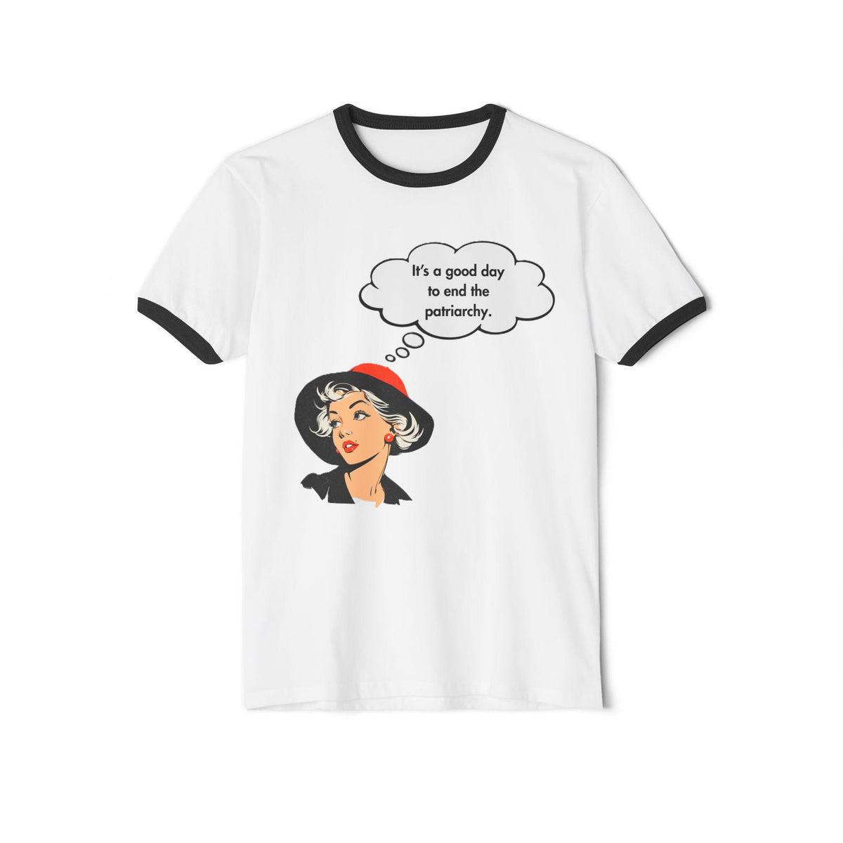 Unisex "It's a good day to end the patriarchy" Cotton Ringer T-Shirt