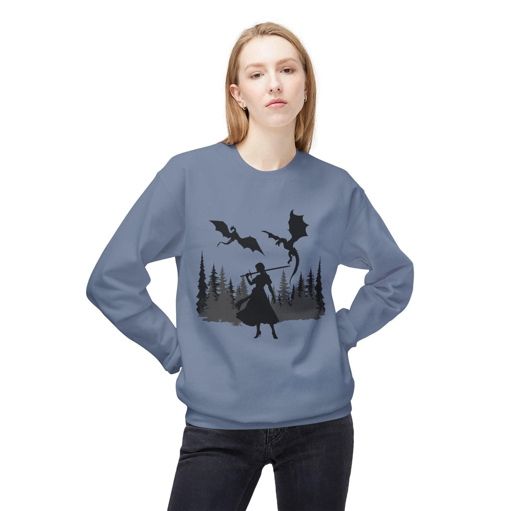 Unisex "Dragon Princess" Midweight Softstyle Fleece Crewneck Sweatshirt