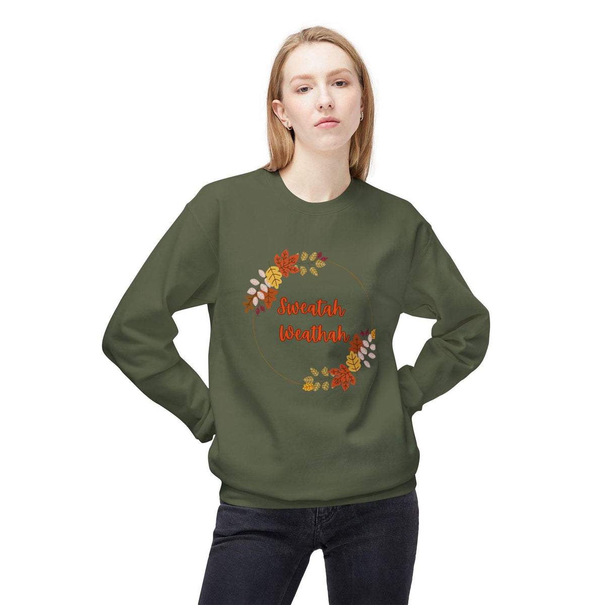 Unisex "Sweatah Weathah" Midweight Softstyle Fleece Crewneck Sweatshirt