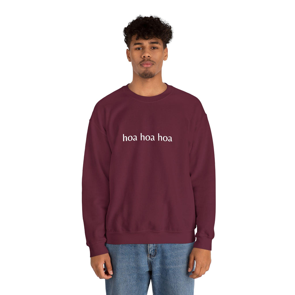 Hoa Hoa Hoa Embroidered Crewneck Sweatshirt – Cozy Bookworm Apparel