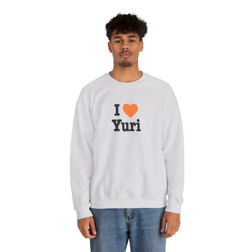 I Heart Yuri Embroidered Sweatshirt | Anime Manga Romance Heart