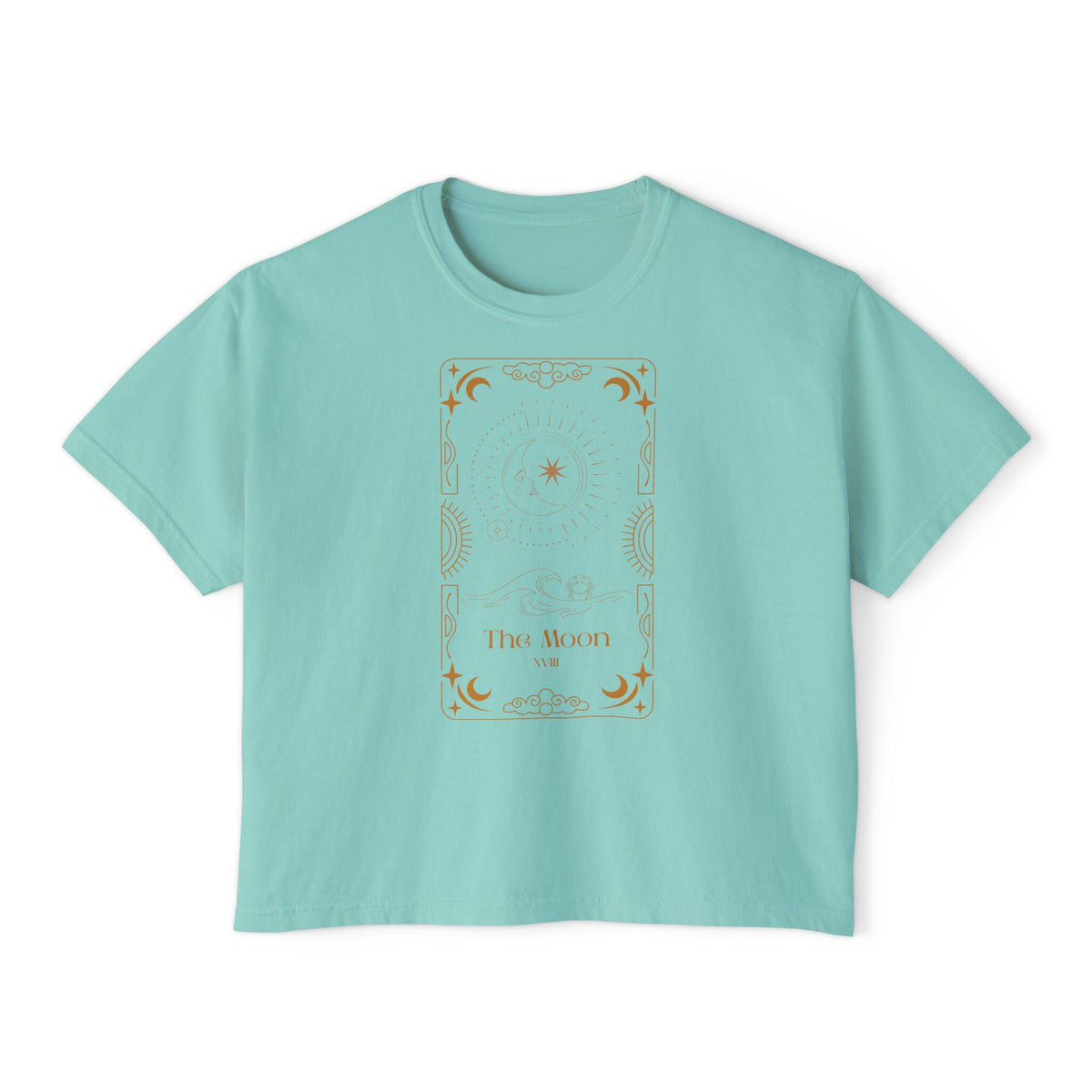 The Moon Tarot Card Illustration Tee | Boxy T-Shirt