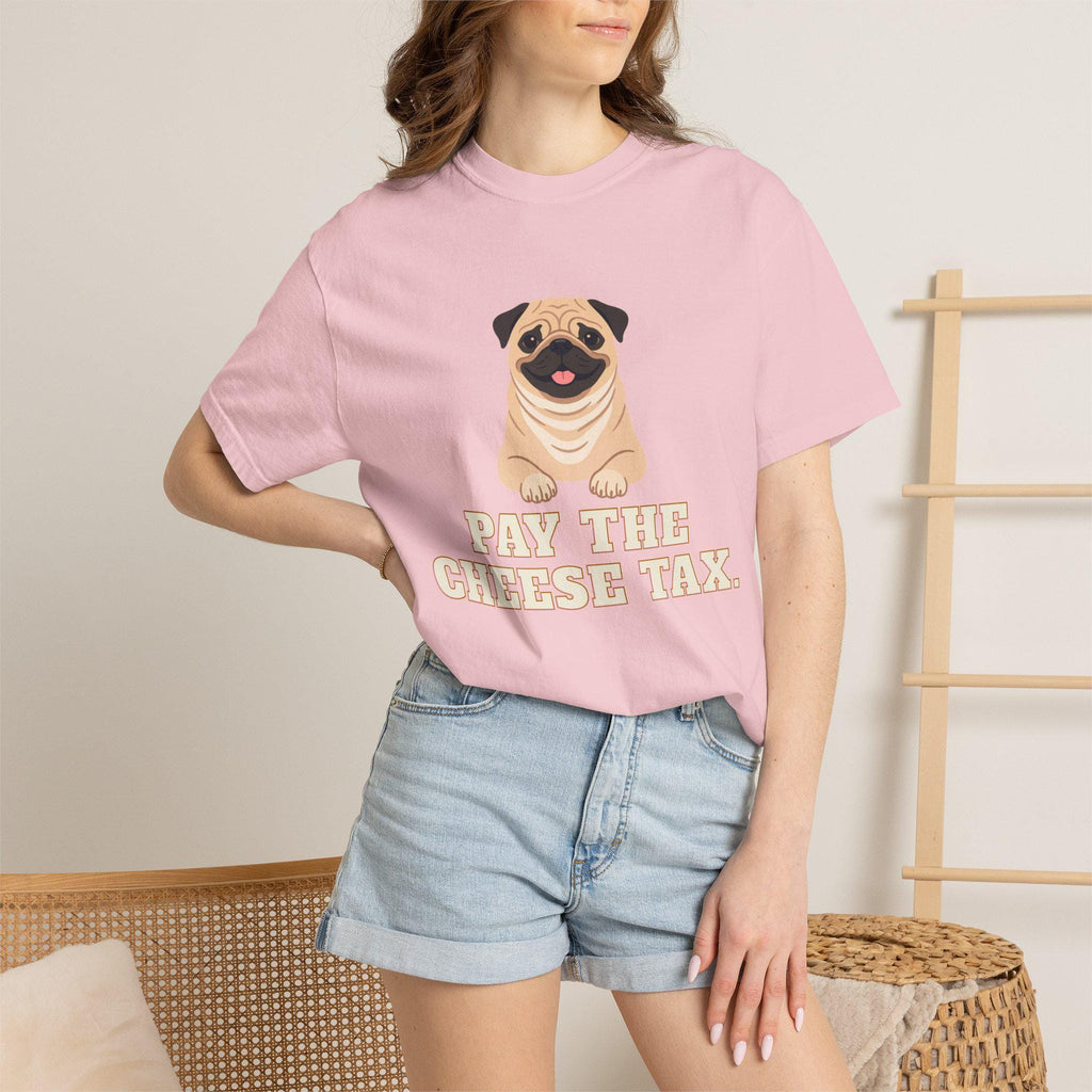 Pug Illustration T-Shirt | Pay the Cheese Tax Dog Tee