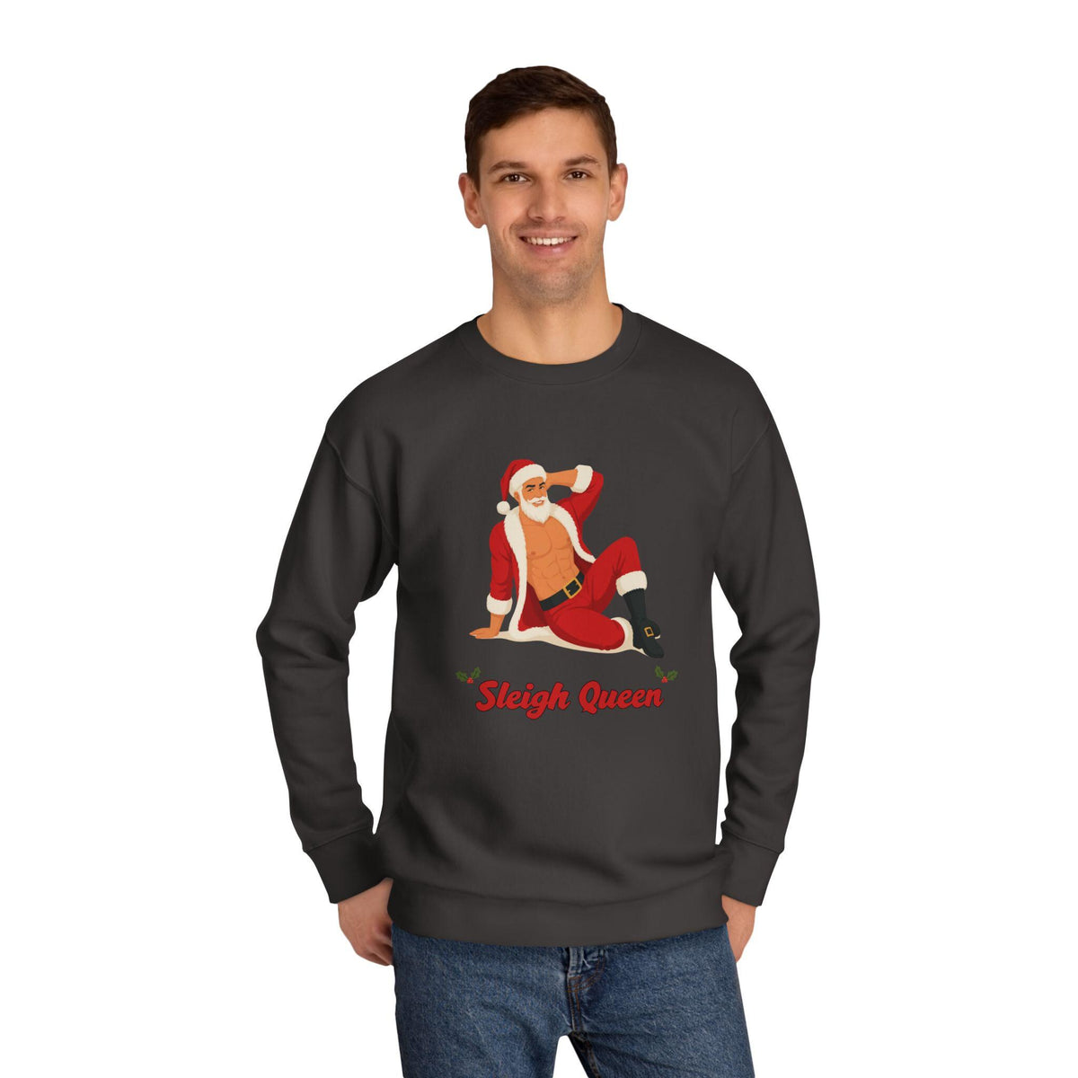 Sleigh Queen sweatshirt | Santa pinup Christmas crewneck