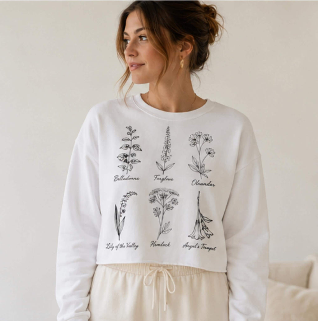 Women's "Witch's Garden" FWD Fashion Crop Long Sleeve Tee