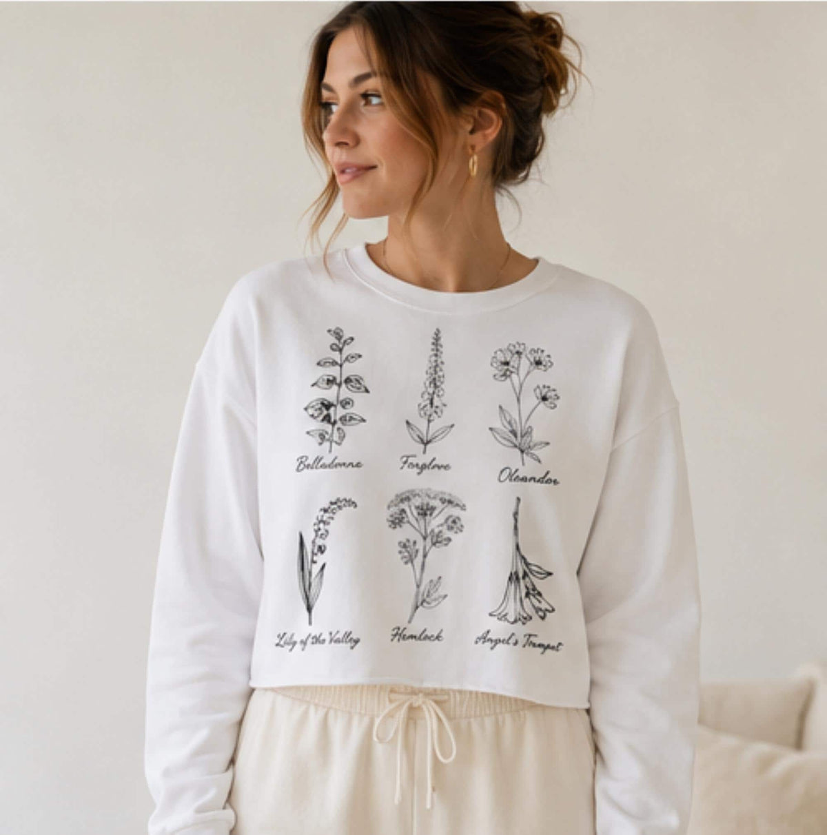 Women's "Witch's Garden" FWD Fashion Crop Long Sleeve Tee