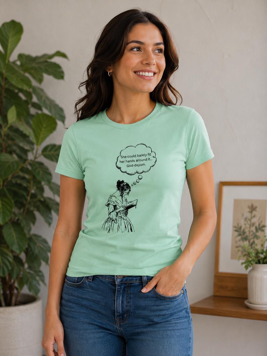 Victorian Woman Reading 'She could barely...' T-Shirt