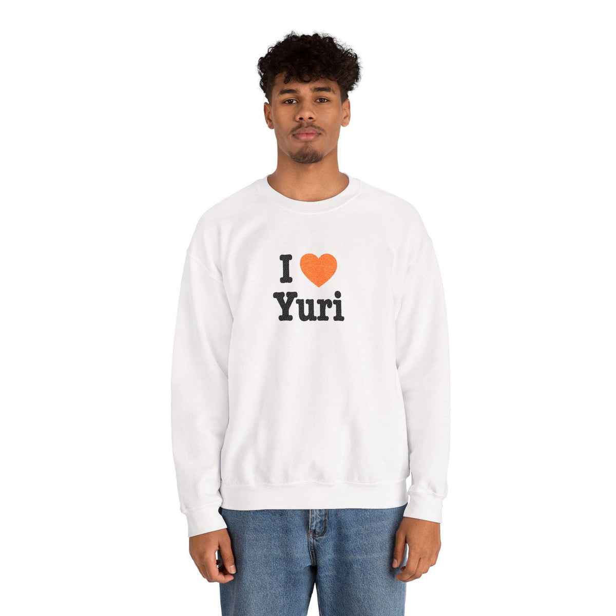 I Heart Yuri Embroidered Sweatshirt | Anime Manga Romance Heart