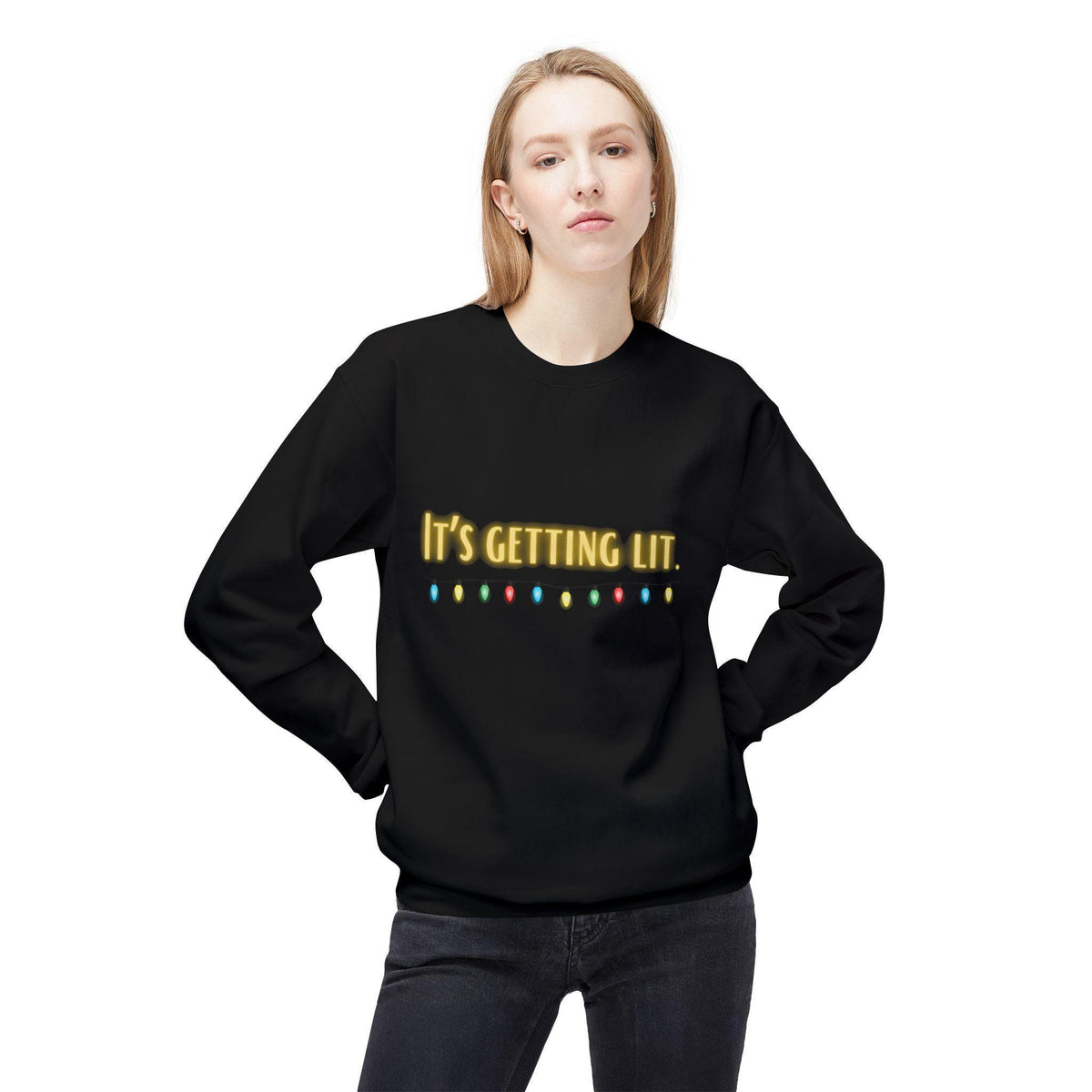 It's Getting Lit Christmas Lights Sweatshirt