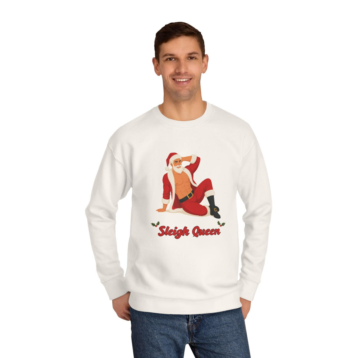 Sleigh Queen sweatshirt | Santa pinup Christmas crewneck