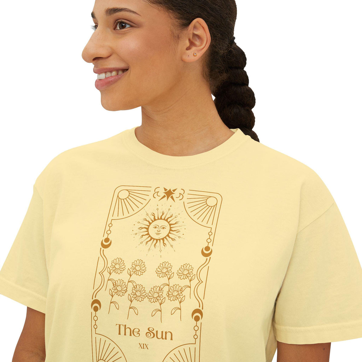 Tarot The Sun Illustration Tee | Astrological Sun Card T-Shirt