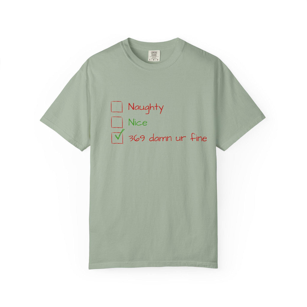 Naughty Nice 369 Damn Ur Fine Checklist T-Shirt