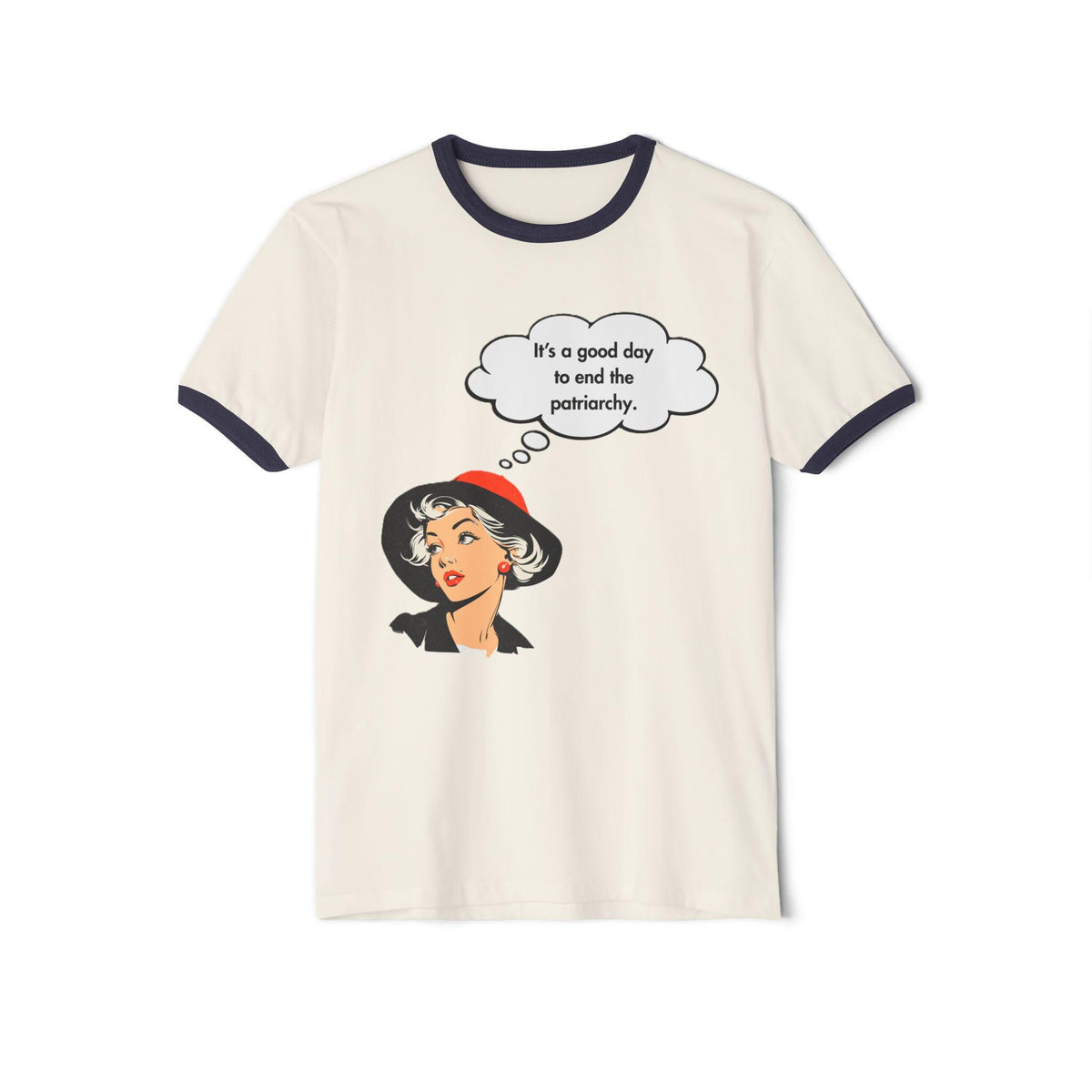Unisex "It's a good day to end the patriarchy" Cotton Ringer T-Shirt