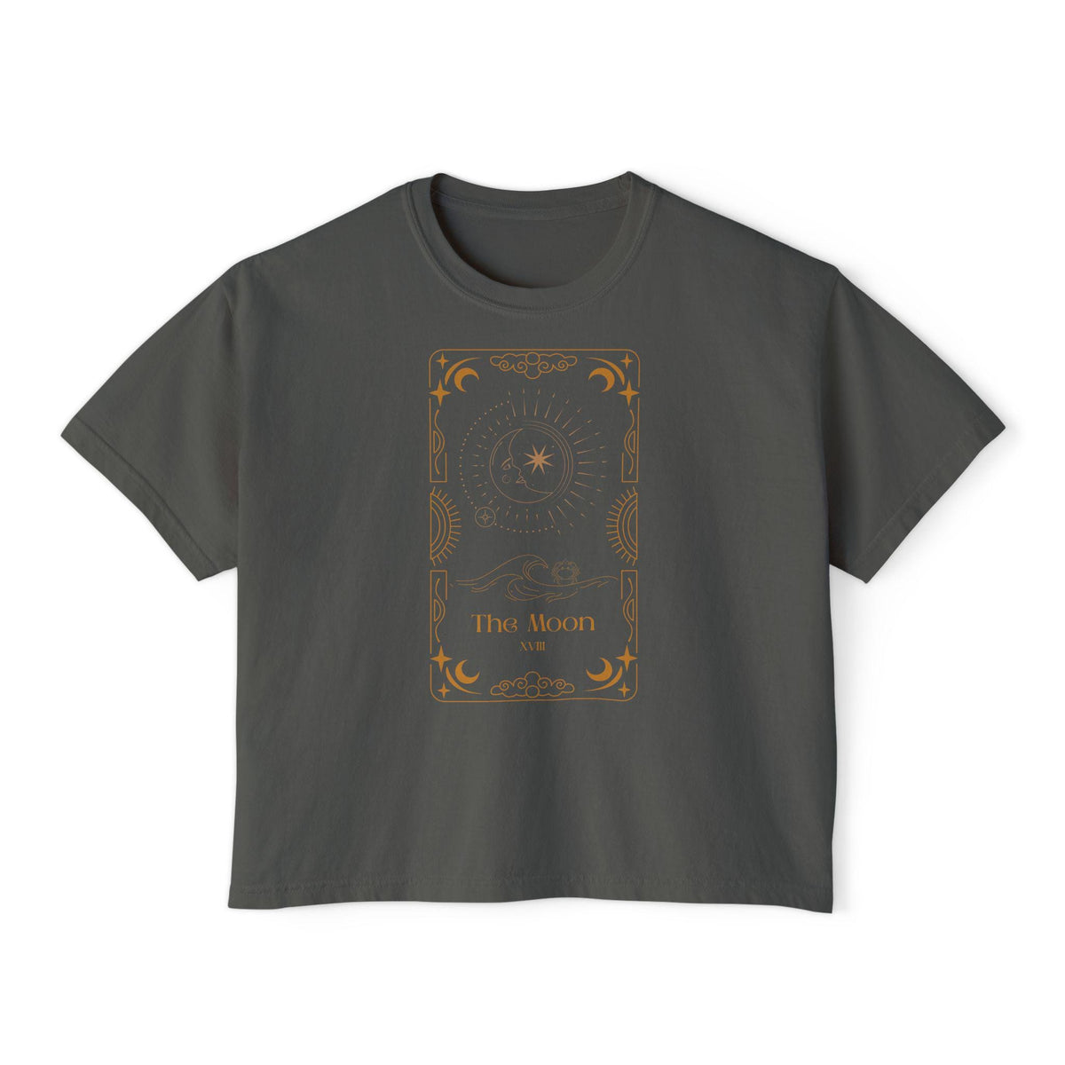 The Moon Tarot Card Illustration Tee | Boxy T-Shirt