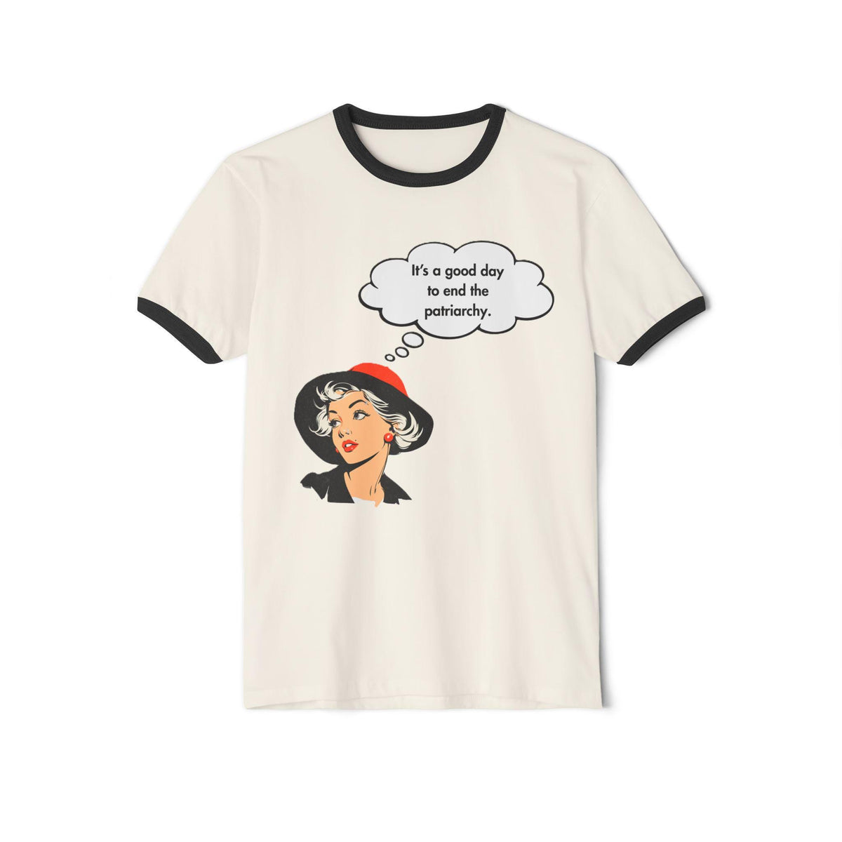 Unisex "It's a good day to end the patriarchy" Cotton Ringer T-Shirt