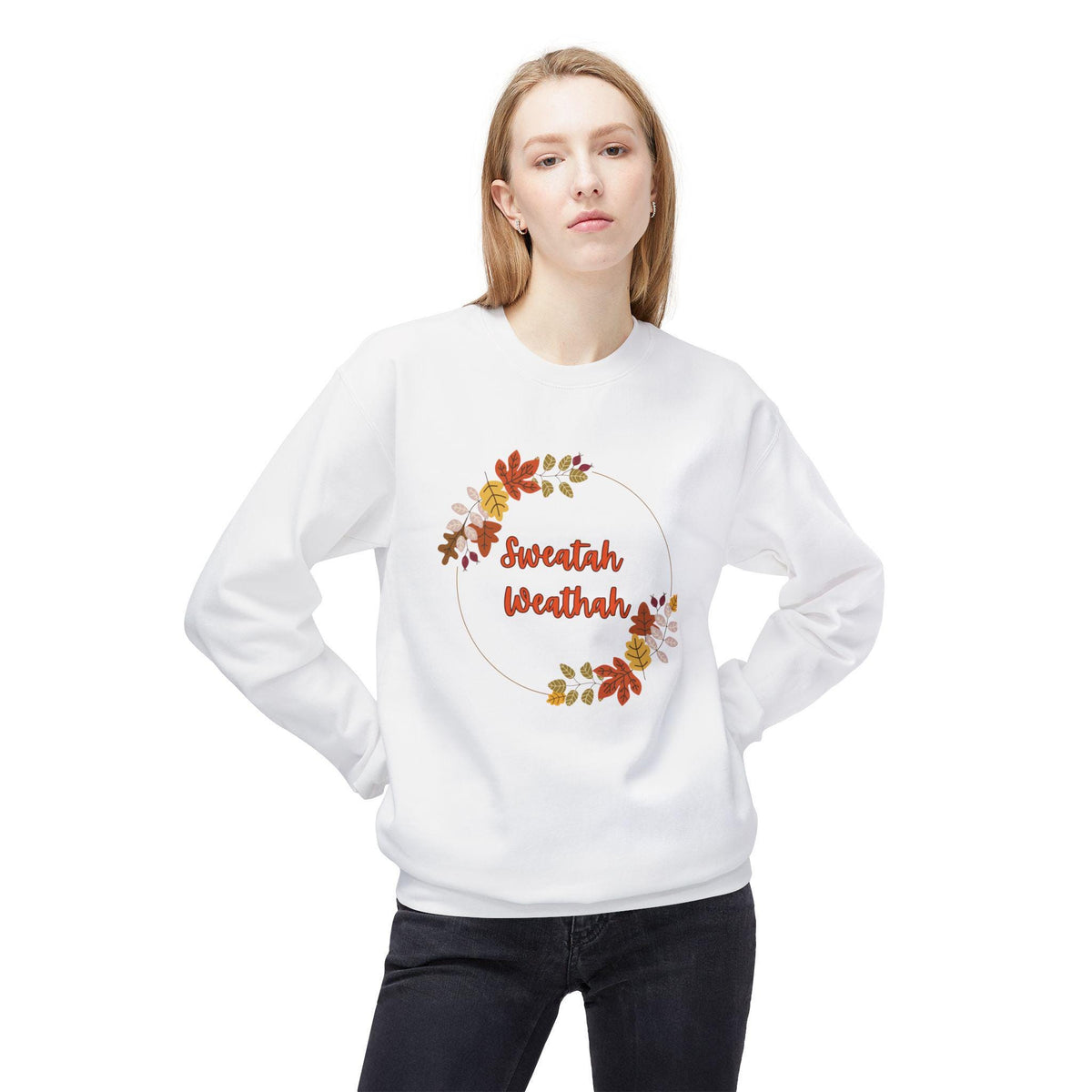 Unisex "Sweatah Weathah" Midweight Softstyle Fleece Crewneck Sweatshirt