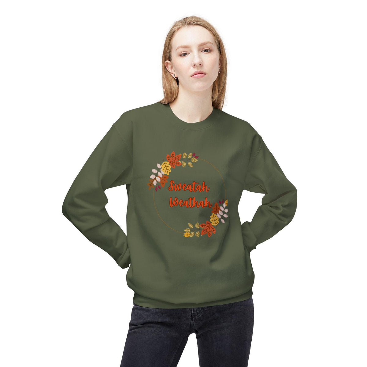 Unisex "Sweatah Weathah" Midweight Softstyle Fleece Crewneck Sweatshirt