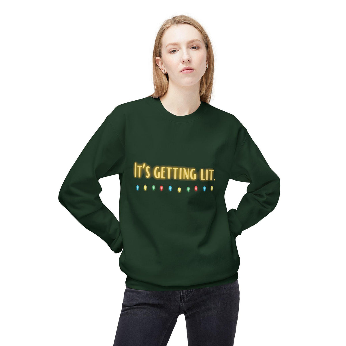 It's Getting Lit Christmas Lights Sweatshirt
