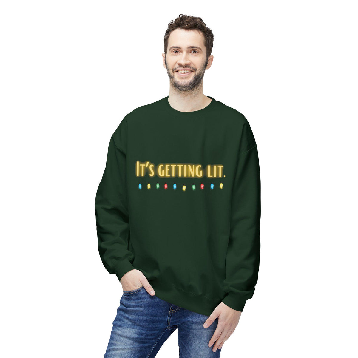 It's Getting Lit Christmas Lights Sweatshirt