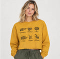 Autumn Spice Illustration Crop Long Sleeve Tee | Minimal Fall Spice Design