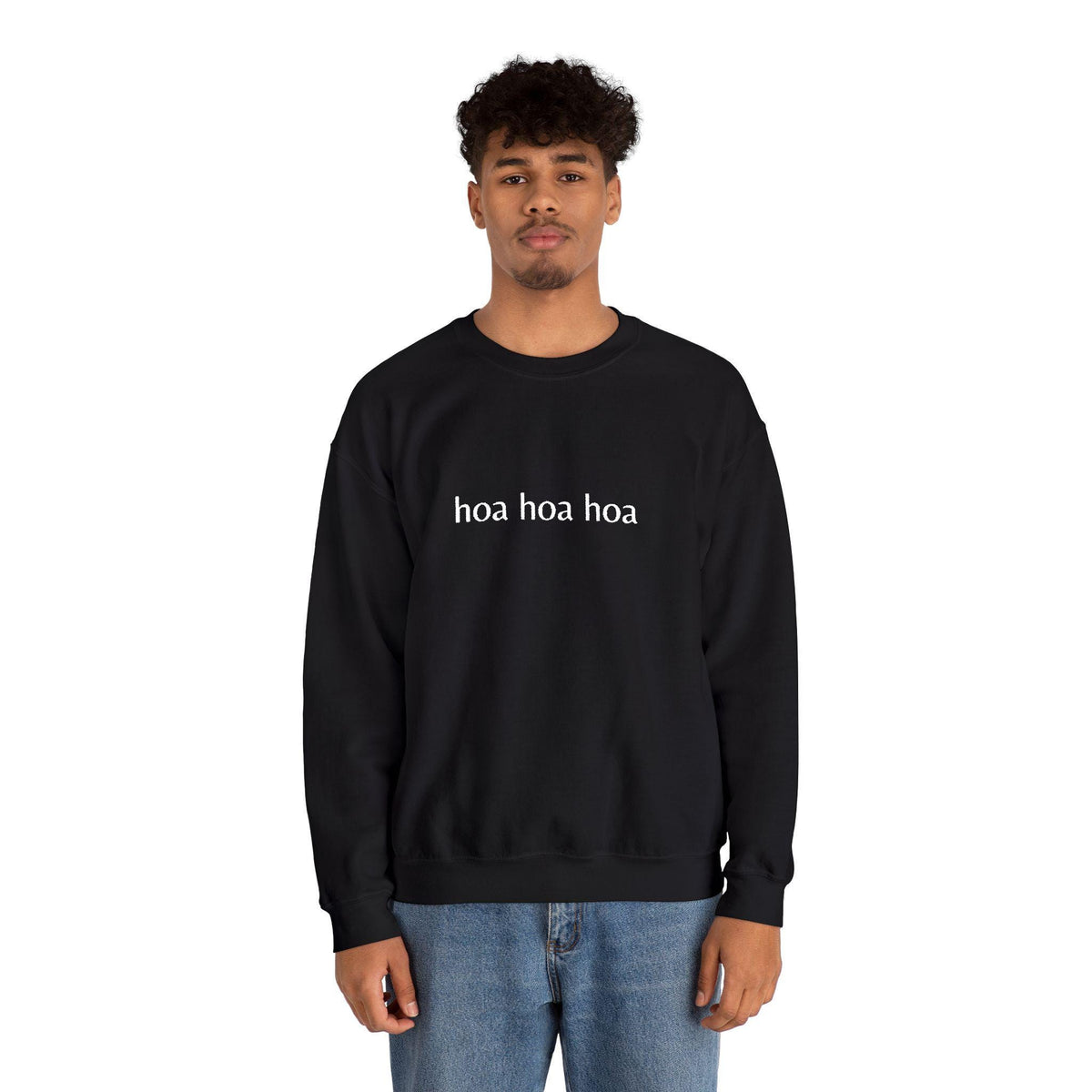 Hoa Hoa Hoa Embroidered Crewneck Sweatshirt – Cozy Bookworm Apparel