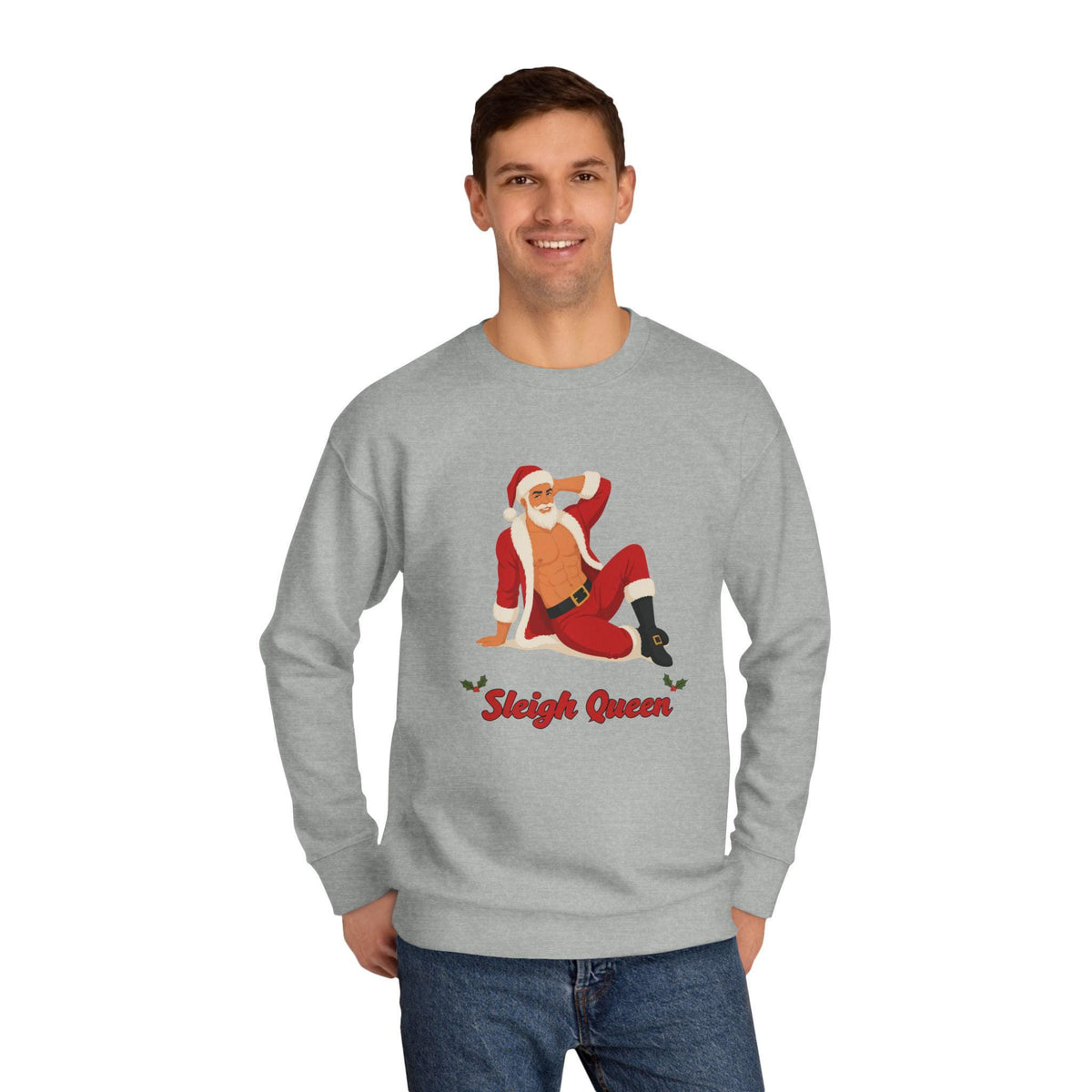 Sleigh Queen sweatshirt | Santa pinup Christmas crewneck