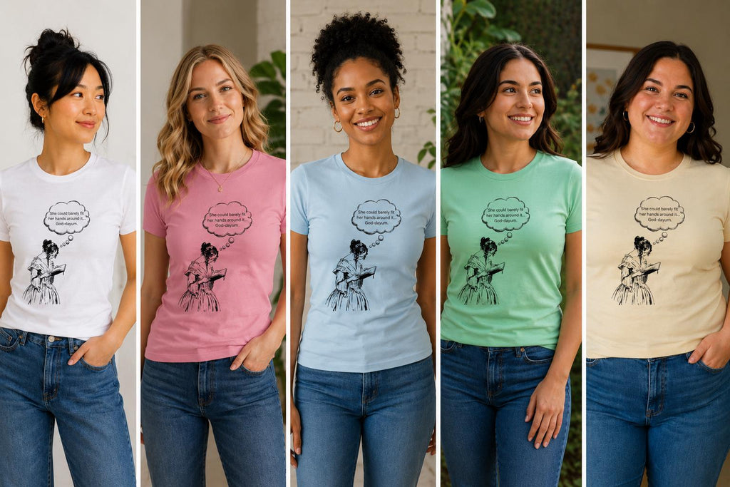 Victorian Woman Reading 'She could barely...' T-Shirt