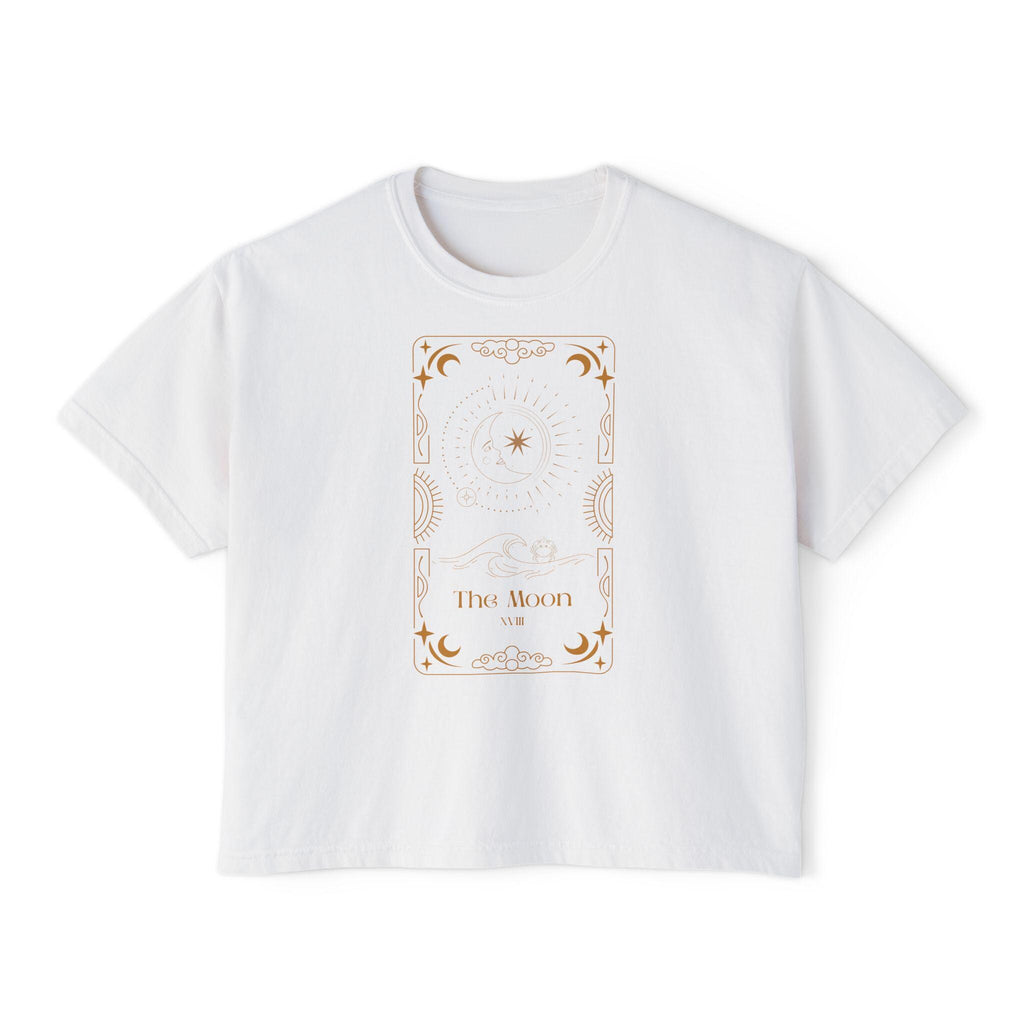 The Moon Tarot Card Illustration Tee | Boxy T-Shirt