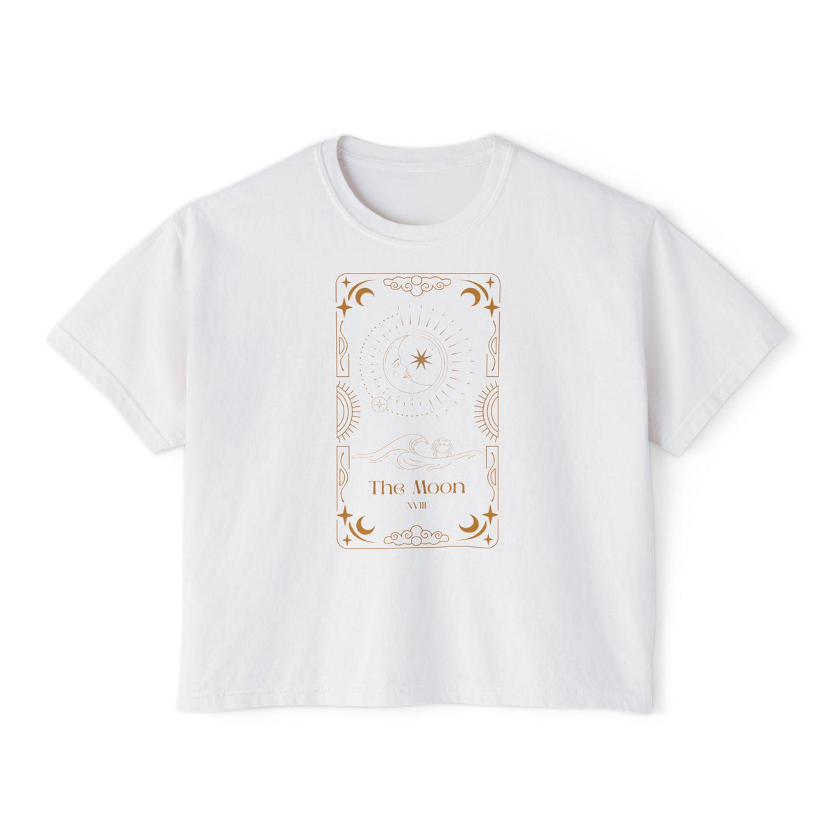 The Moon Tarot Card Illustration Tee | Boxy T-Shirt
