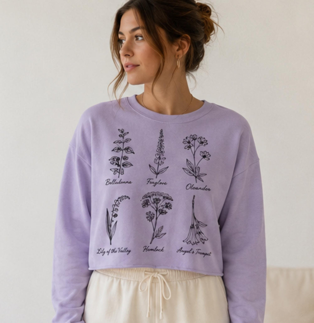 Women's "Witch's Garden" FWD Fashion Crop Long Sleeve Tee