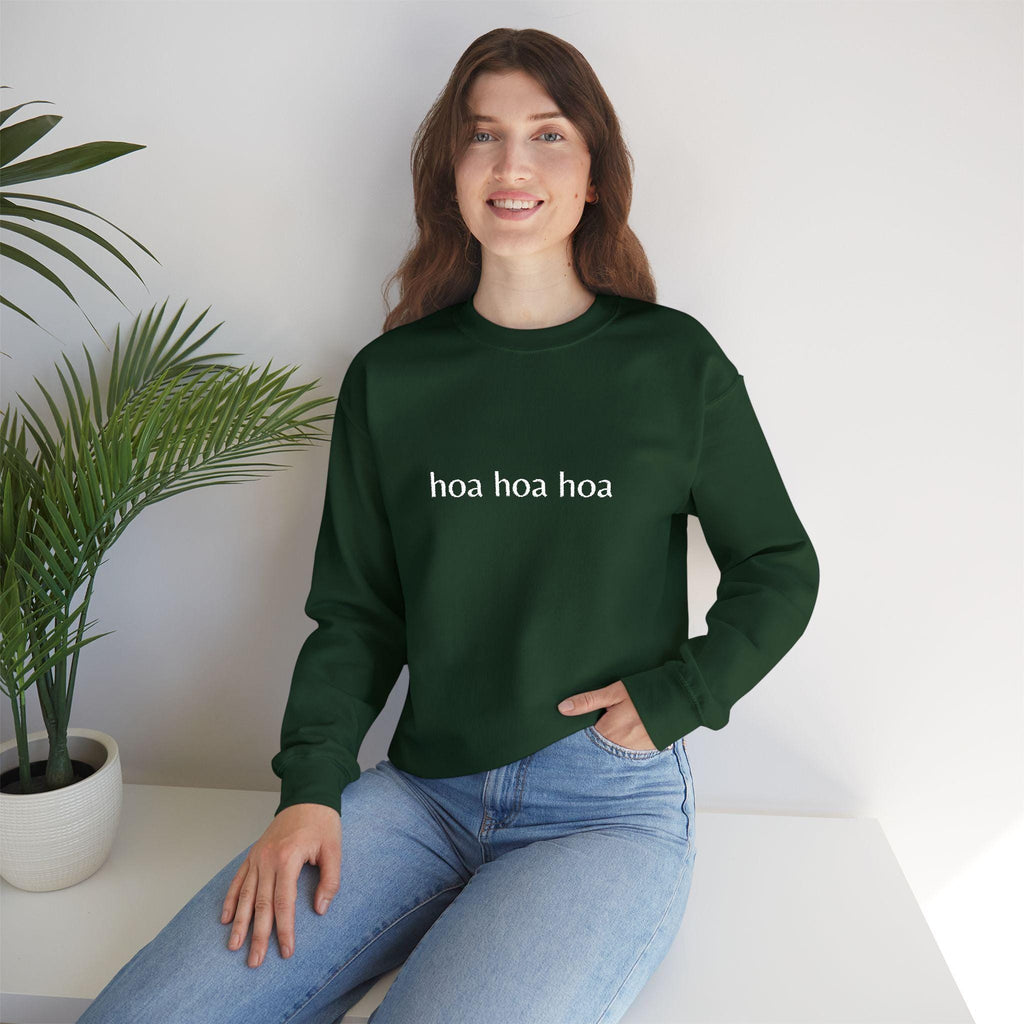 Hoa Hoa Hoa Embroidered Crewneck Sweatshirt – Cozy Bookworm Apparel