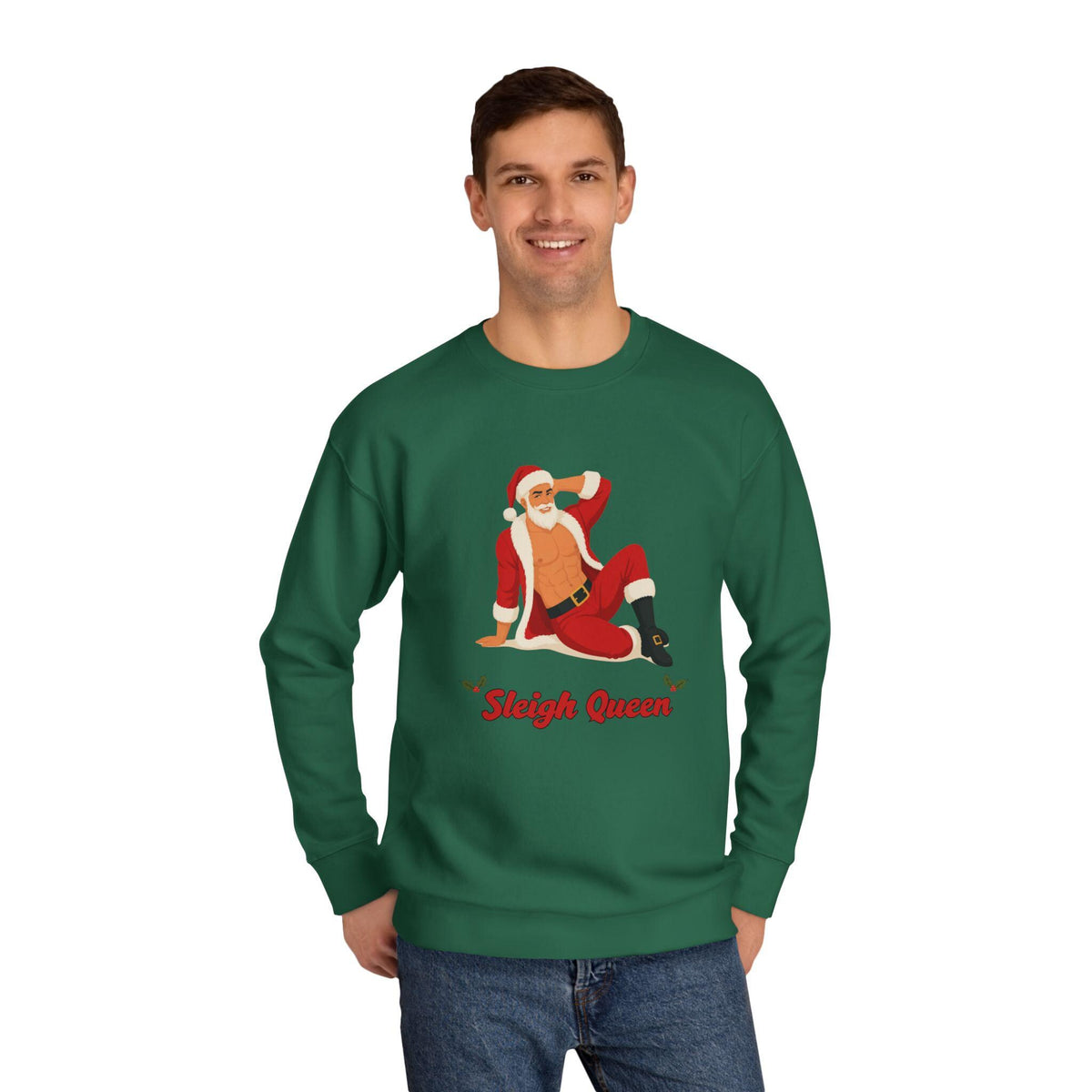 Sleigh Queen sweatshirt | Santa pinup Christmas crewneck