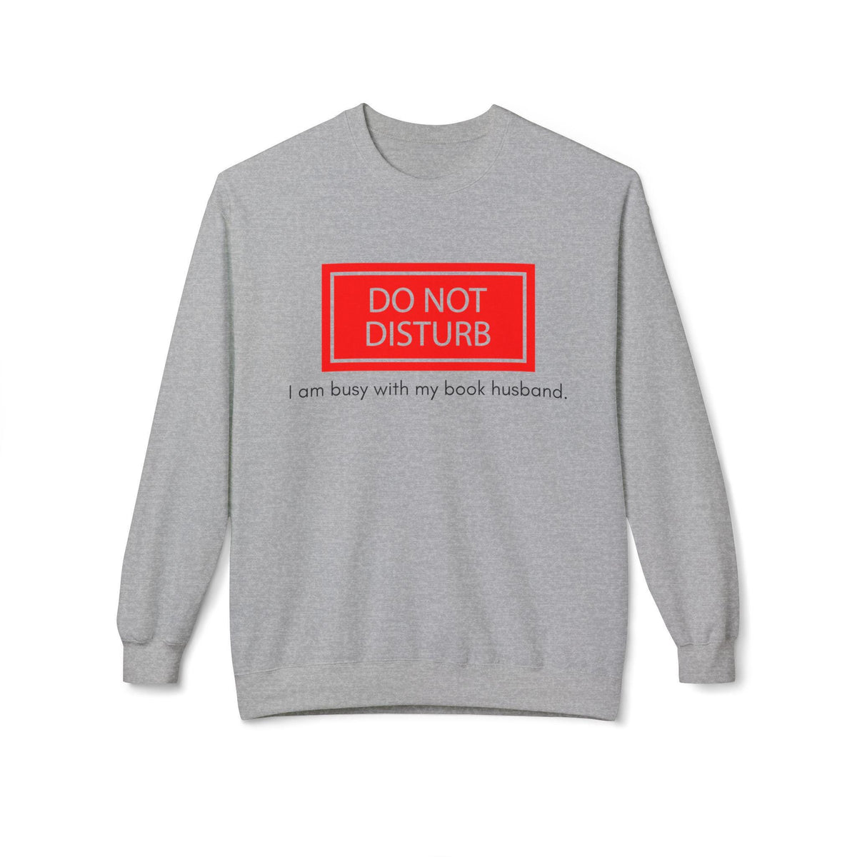 Unisex "I'm busy with my book husband" Midweight Softstyle Fleece Crewneck Sweatshirt